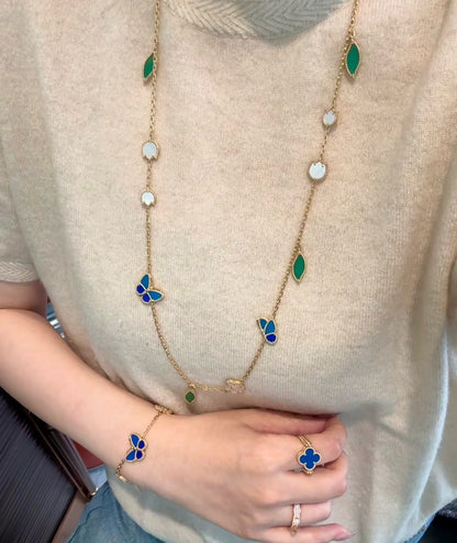 [Camiery]LUCKY SPRING BUTTERFLY 15 FLOWER NECKLACE
