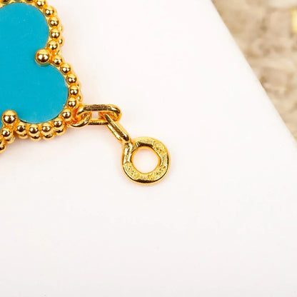 [Camiery] CLOVER 5 MOTIF TURQUOISE BRACELET COLLECTION