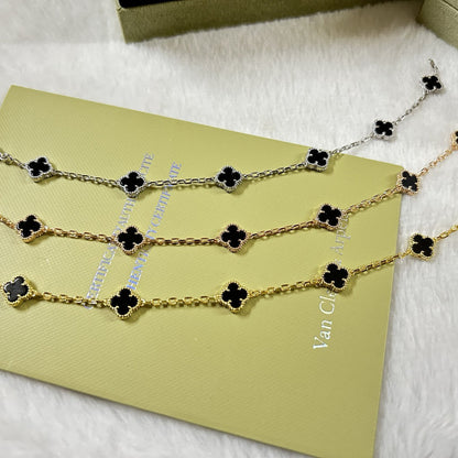 [Camiery]CLOVER 6 MOTIF  ONYXS BRACELET
