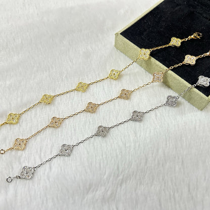 [Camiery]CLOVER 6 MOTIF DIAMOND BRACELET