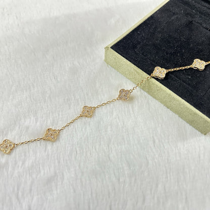[Camiery]CLOVER 6 MOTIF DIAMOND BRACELET