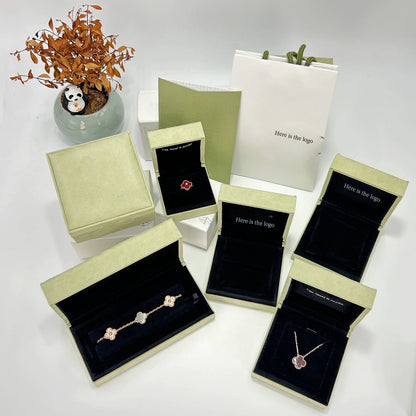 [Camiery]CLOVER 15MM DIAMOND SINGLE FLOWER NECKLACE COLLECTION