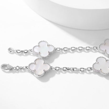[Camiery]CLOVER 10 MOTIFS WHITE MOTHER OF PEARL NECKLACE