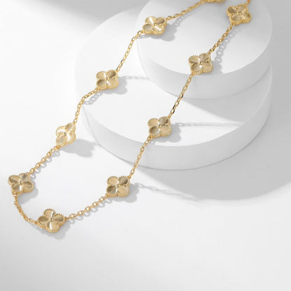 [Camiery]CLOVER 10 MOTIFS LASER NECKLACE