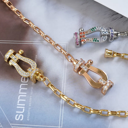 [Camiery]FORCE LARGE HORSESHOE CLASP  METAL BRACELET