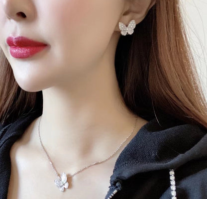 [Camiery]BUTTERFLY ALL DIAMOND EARRINGS