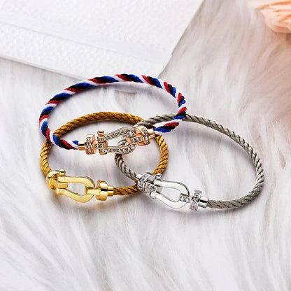 [Camiery]FORCE LARGE HORSESHOE NO DIAMOND BRACELET GOLD