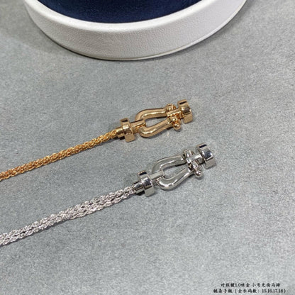 [Camiery]FORCE SMALL HORSESHOE  DIAMOND CHAIN ROPE BRACELET