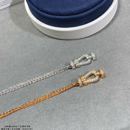 [Camiery]FORCE SMALL HORSESHOE  DIAMOND CHAIN ROPE BRACELET