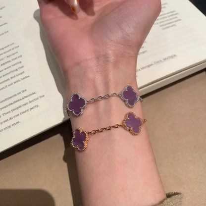 [Camiery] CLOVER 5 MOTIF VIOLET BRACELET COLLECTION