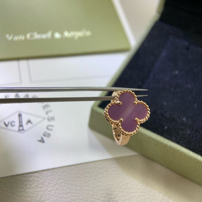 [Camiery]CLOVER  PURPLE VIOLET RING