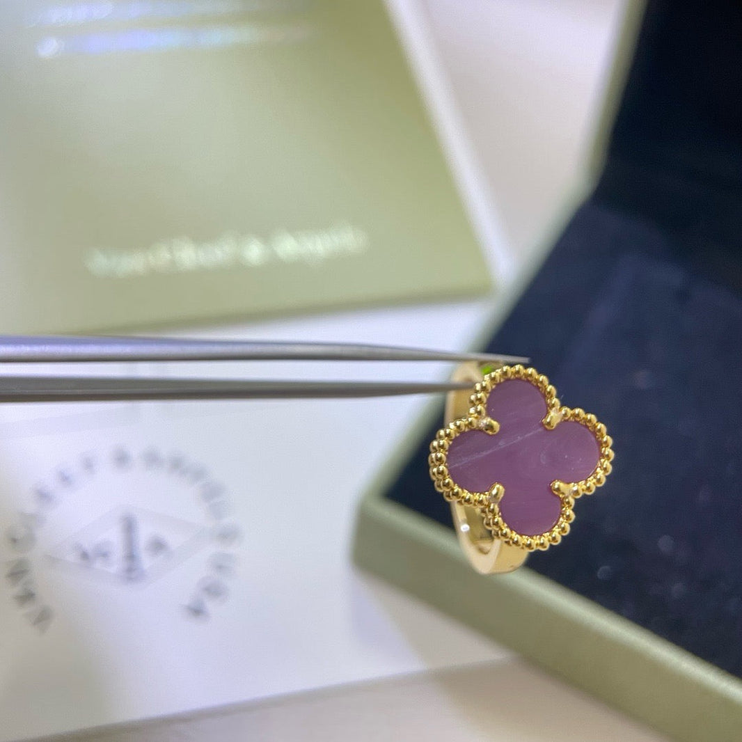 [Camiery]CLOVER  PURPLE VIOLET RING