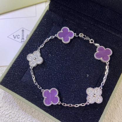 [Camiery] CLOVER 5 MOTIF VIOLET BRACELET COLLECTION