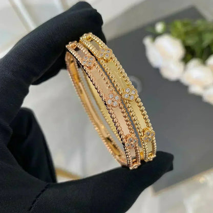 [Camiery]CLOVER BRACELET 4MM DIAMONDS