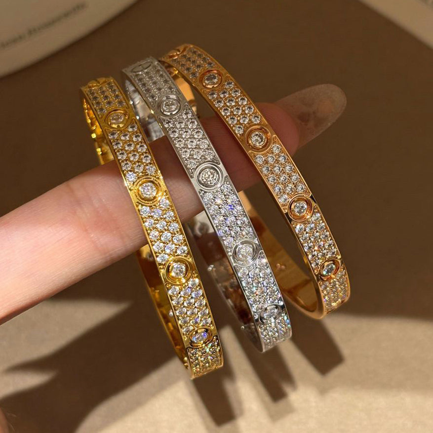 [Camiery] LOVE BRACELET 6.1MM DIAMOND-PAVED 10 BIG DIAMONDS