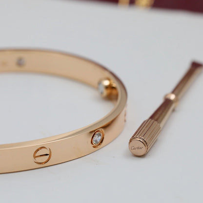 [Camiery] LOVE BRACELET 6.1MM 4 DIAMONDS