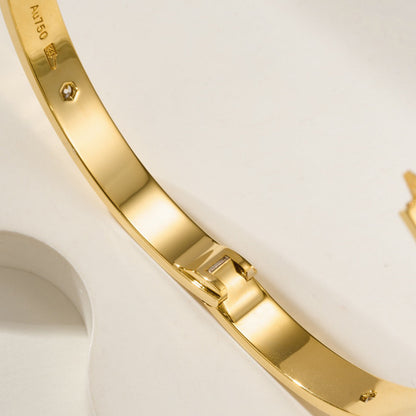 [Camiery] LOVE BRACELET 6.1MM 4 DIAMONDS