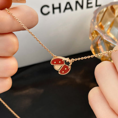 [Camiery]LUCKY  CARNELIANS LADYBUG NECKLACE