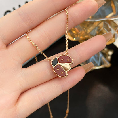 [Camiery]LUCKY  CARNELIANS LADYBUG NECKLACE