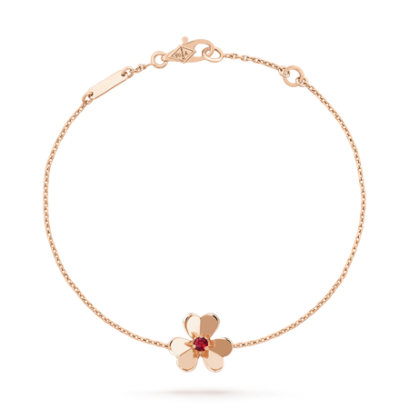 [Camiery]FRIVOLE GOLD FLOWER PINK MALACHITE BRACELET