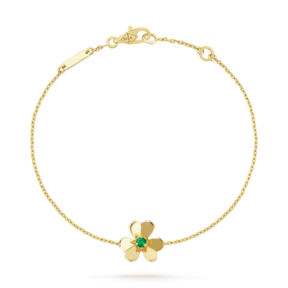 [Camiery]FRIVOLE GOLD FLOWER PINK MALACHITE BRACELET