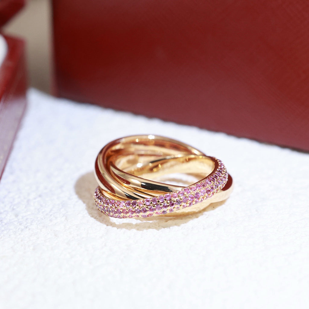 [Camiery] TRINITY 3.2MM RING PINK DIAMOND