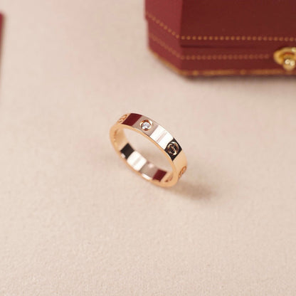 [Camiery] LOVE 4MM 1 DIAMOND RING
