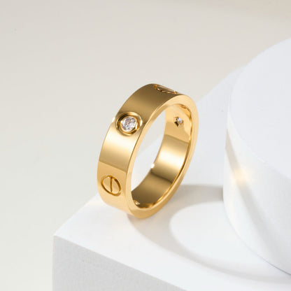 [Camiery] LOVE 4MM 1 DIAMOND RING