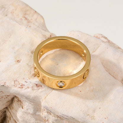 [Camiery] LOVE 4MM 1 DIAMOND RING