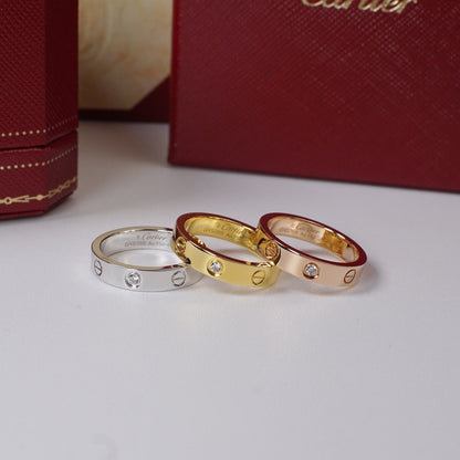 [Camiery] LOVE 4MM 1 DIAMOND RING