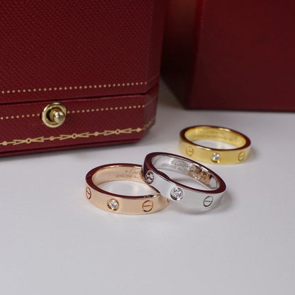 [Camiery] LOVE 4MM 1 DIAMOND RING