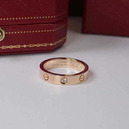 [Camiery] LOVE 4MM 1 DIAMOND RING