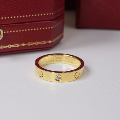 [Camiery] LOVE 4MM 1 DIAMOND RING