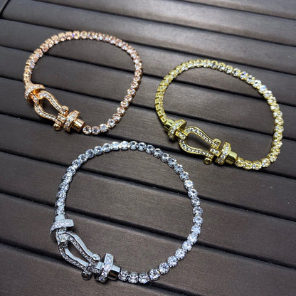 [Camiery]FORCE  HORSESHOE  DIAMOND TENNIS BRACELET