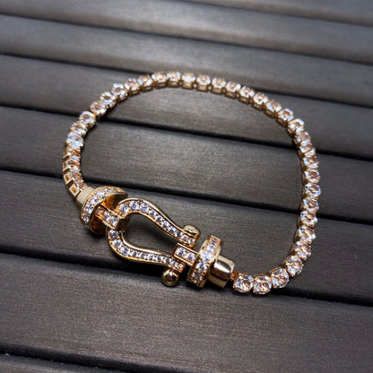 [Camiery]FORCE  LARGE HORSESHOE FULL DIAMOND TENNIS BRACELET