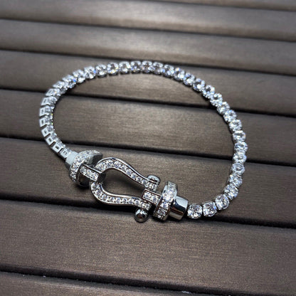[Camiery]FORCE  HORSESHOE  DIAMOND TENNIS BRACELET