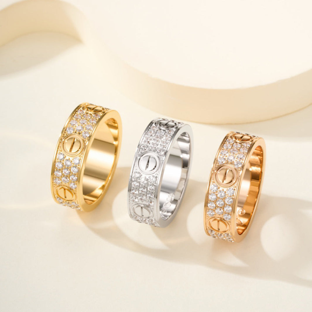 [Camiery] LOVE RING 5.5MM DIAMONDS PAVED