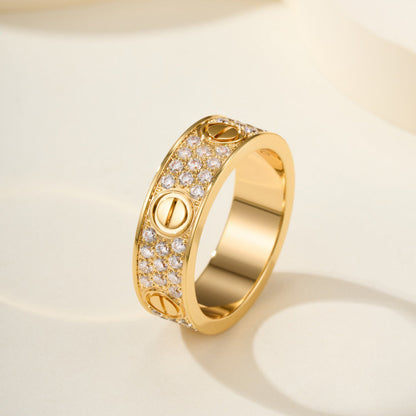 [Camiery] LOVE RING 5.5MM DIAMONDS PAVED