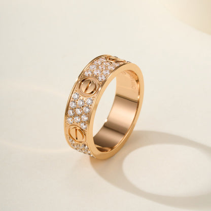 [Camiery] LOVE RING 5.5MM DIAMONDS PAVED