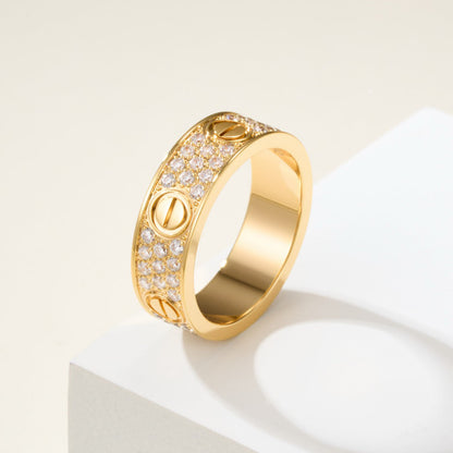 [Camiery] LOVE RING 5.5MM DIAMONDS PAVED