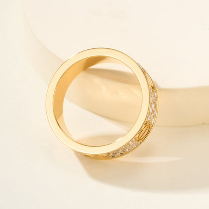 [Camiery] LOVE RING 5.5MM DIAMONDS PAVED