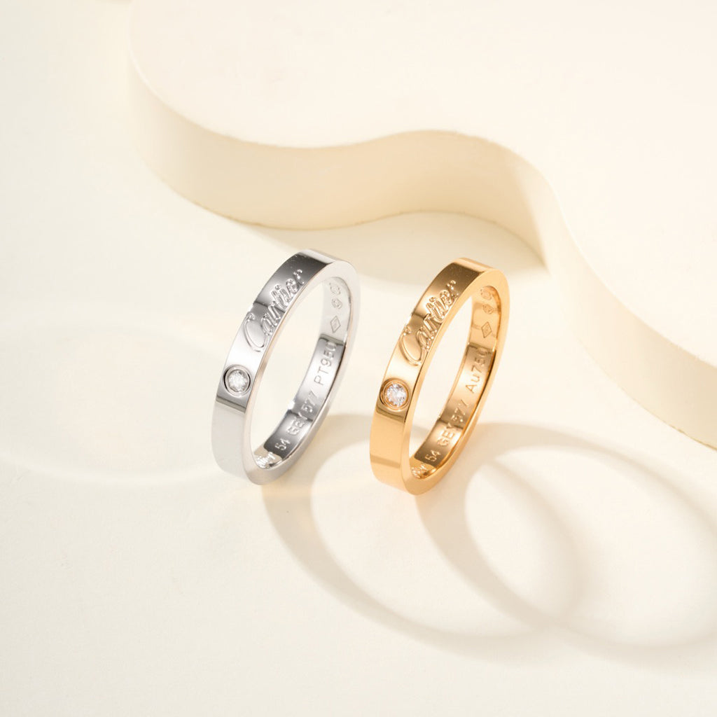 [Camiery] LOVE RING 4MM 1 DIAMOND