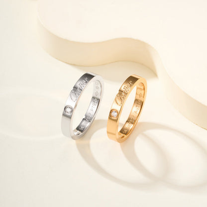 [Camiery] LOVE RING 4MM 1 DIAMOND