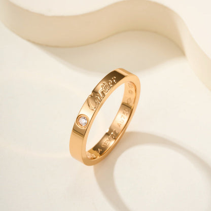 [Camiery] LOVE RING 4MM 1 DIAMOND