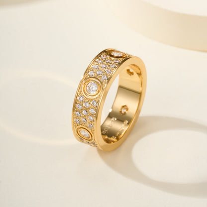 [Camiery] LOVE 5.5MM FULL-PAVE 6-DIAMOND RING