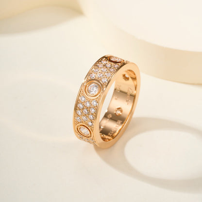 [Camiery] LOVE 5.5MM FULL-PAVE 6-DIAMOND RING