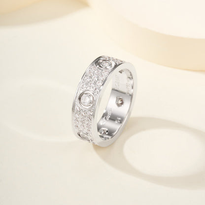 [Camiery] LOVE 5.5MM FULL-PAVE 6-DIAMOND RING