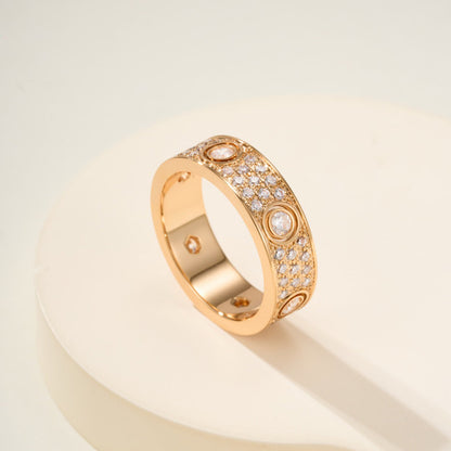 [Camiery] LOVE 5.5MM FULL-PAVE 6-DIAMOND RING