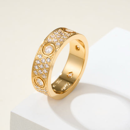 [Camiery] LOVE 5.5MM FULL-PAVE 6-DIAMOND RING