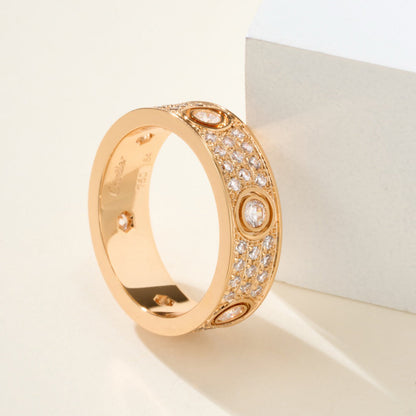 [Camiery] LOVE 5.5MM FULL-PAVE 6-DIAMOND RING